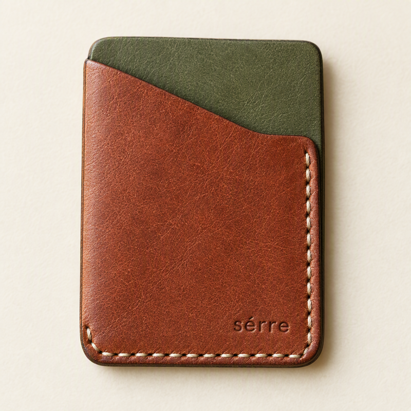 Serre Signature Olive Rustic Cardholder