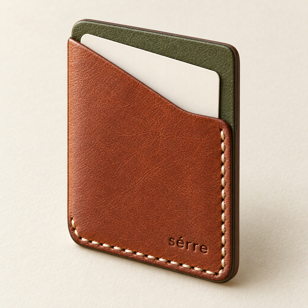 Serre Signature Olive Rustic Cardholder